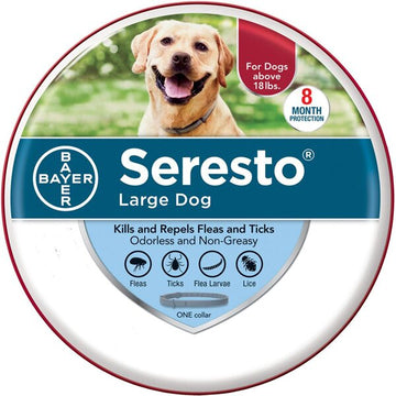 Seresto 8 Month Flea and Tick Prevention Collar for Large Dogs, above 18 lbs